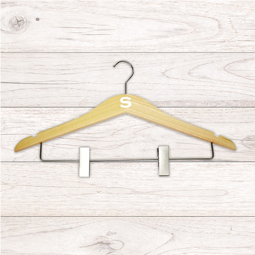 Monogrammed Sueded Luxe Wood Hangers - Set of 100 - All Hung Up